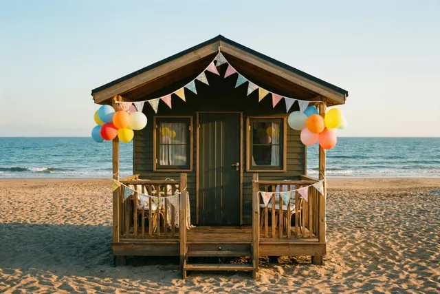 Feest in het strandhuisje