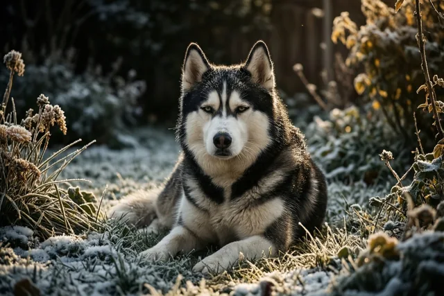Een winterpauze voor de husky