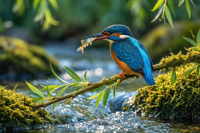 Zomaar een kleurrijke ijsvogel