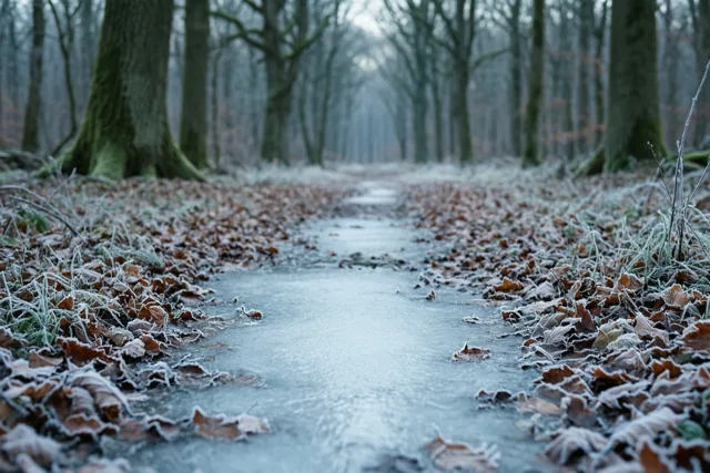 Winterstilte onder de eiken