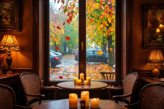 Herfstwarmte in het bruine café