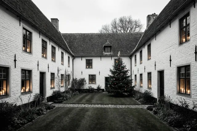 Stille kerst tussen witte huisjes