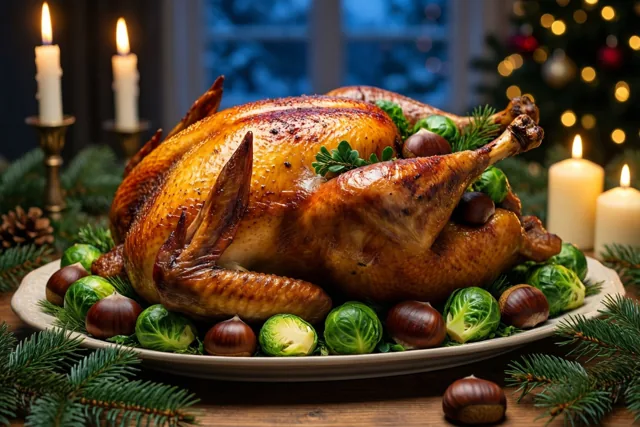 Samen rond de kerstkalkoen