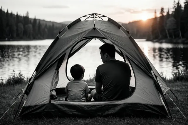 Papa, samen in de tent