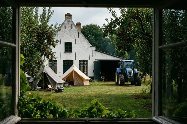 Vakantiezicht op de boomgaard