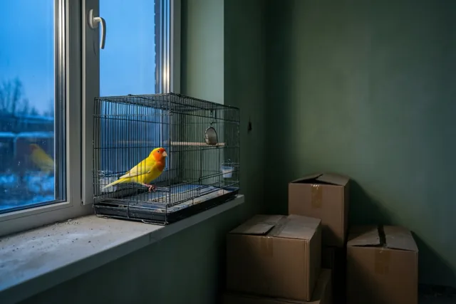 Een nieuw nest voor de kanarie