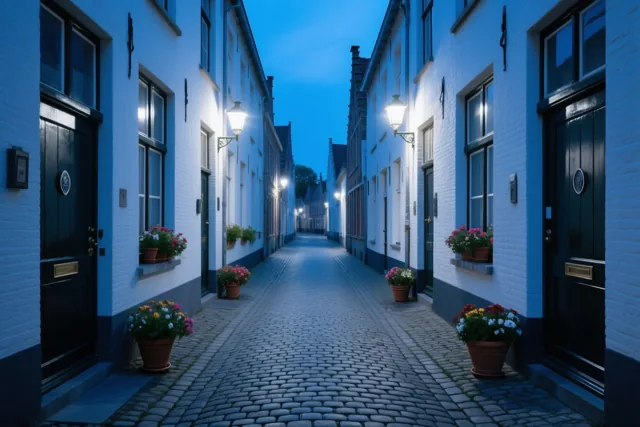 Avond tussen de kasseien
