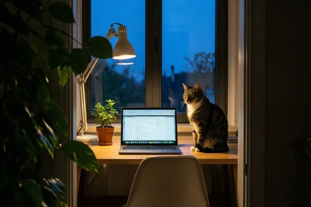 Met de kat aan de slag