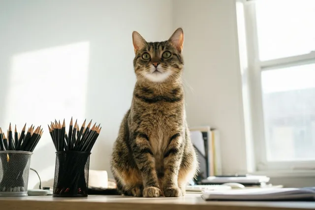 Deze kat houdt je gezelschap