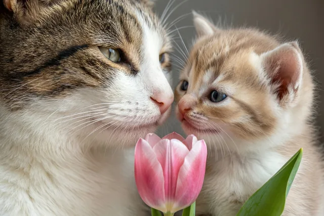Neusje tegen neusje, mama