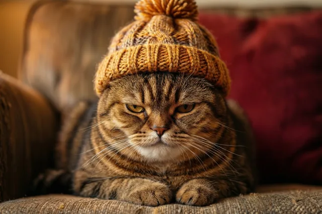 Een kattengroet met tegenzin