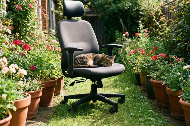 De kat neemt je stoel