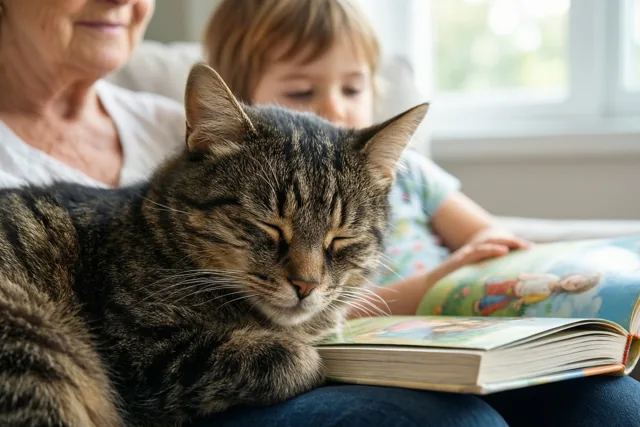 Op schoot bij oma