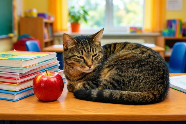 Een kattenknuffel voor je leerkracht