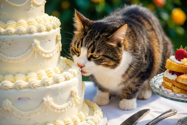 Een kat op taartinspectie