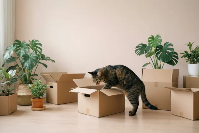 Een doos op kattenmaat