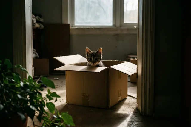 Nieuw nestje voor de poes