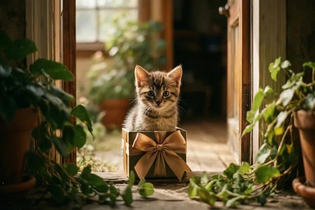 Een zonnige kattenfelicitatie