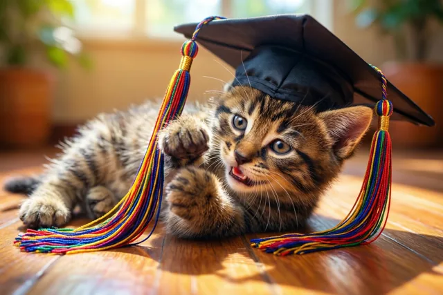 Een kleine kat, een grote prestatie