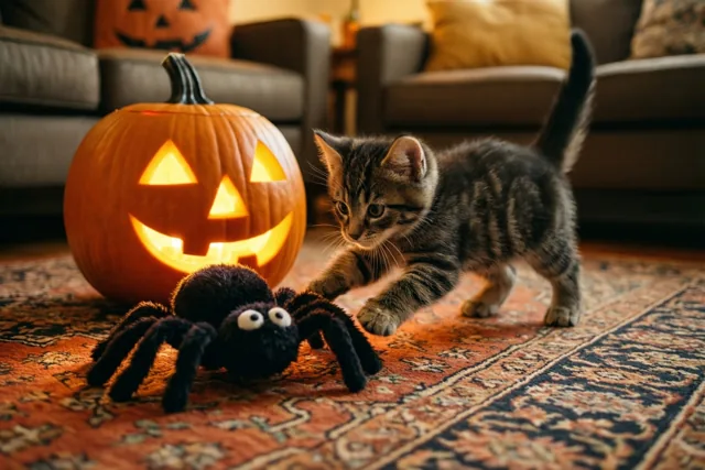 Een speels griezelkatje