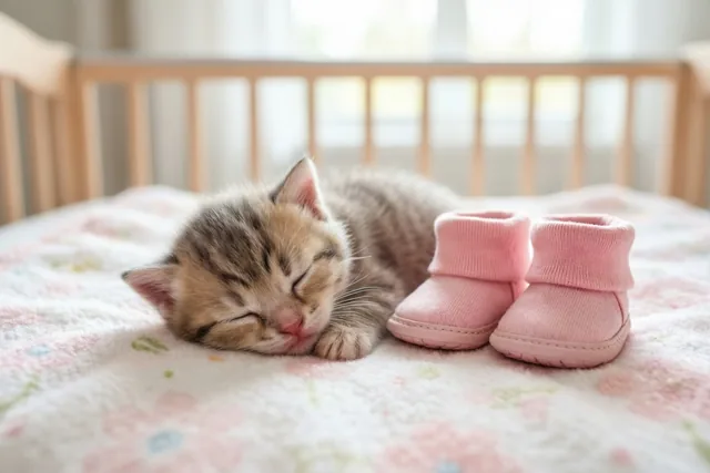 Kleine poes, groot babygeluk