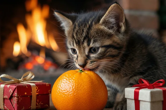 Een nieuwsgierig katje voor Sint-Maarten