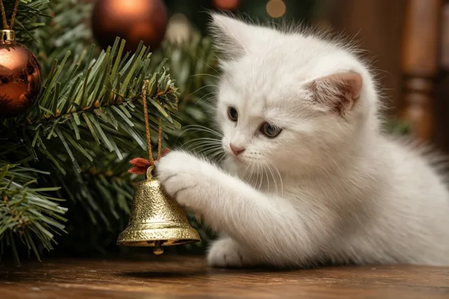 Kerst rinkelt voor het katje
