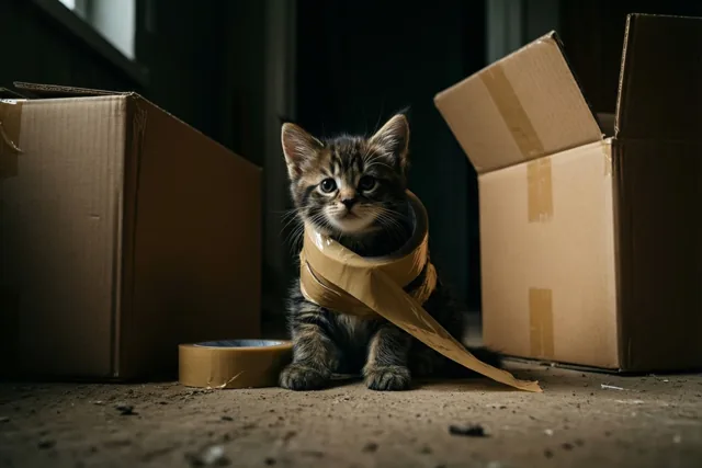 Inpakken met een kattenpootje