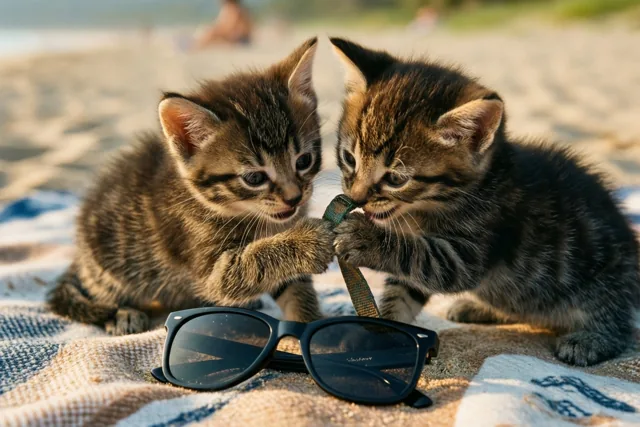 Zomerpret voor twee katjes
