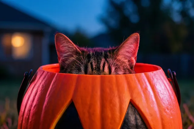 Kattenoren in de griezelavond