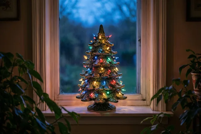 Retrokerst tussen de kamerplanten