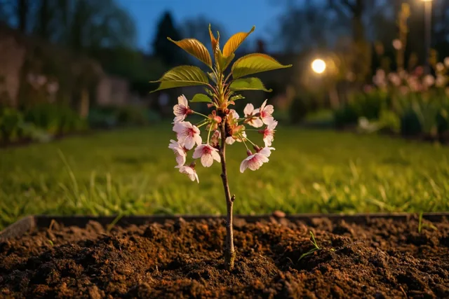 Bloesems in de avond