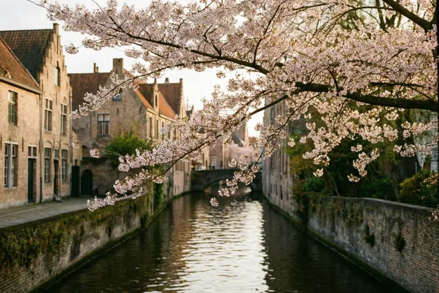 Roze boven het stille water