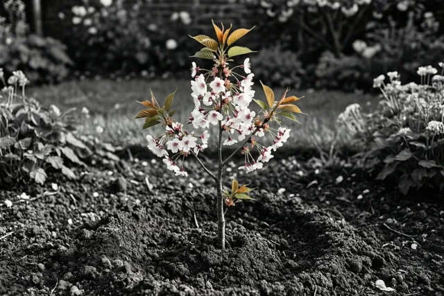 Kleine boom in bloei