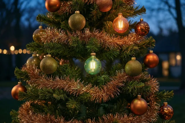 Koperkleurige kerstnostalgie