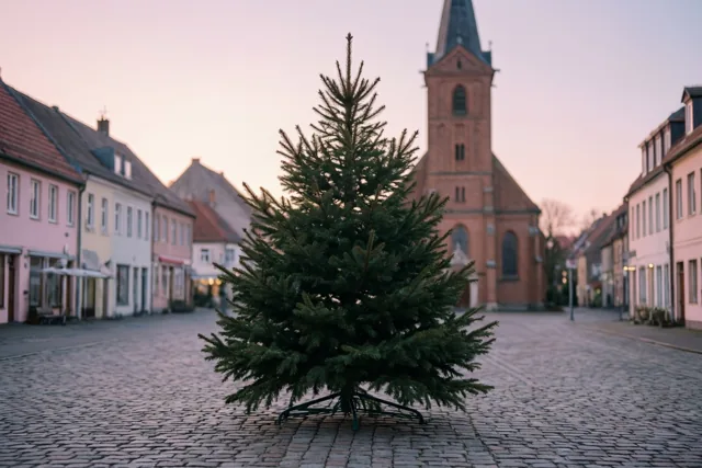 Kerst onder een roze hemel