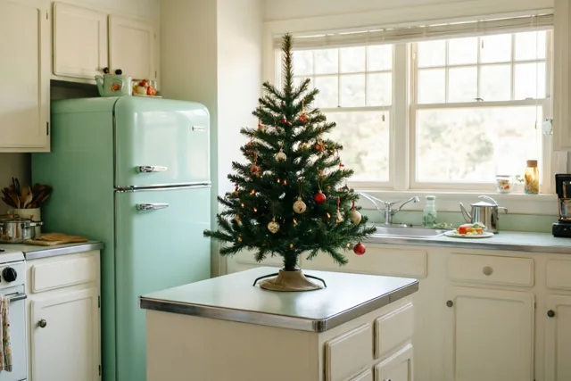 Kerst in een retrohoekje
