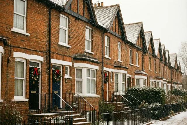 Kerstkransen in onze straat