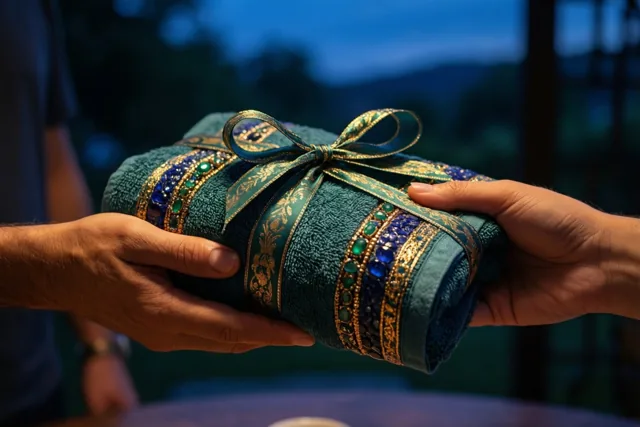 Een keukenhanddoek vol dankbaarheid