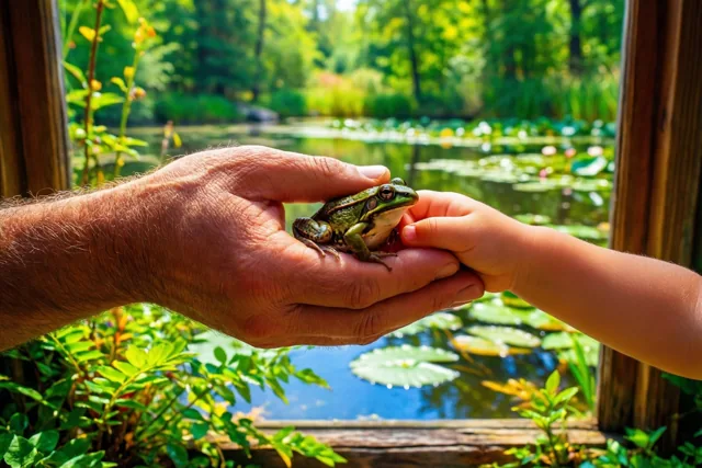 Papa toont me de natuur