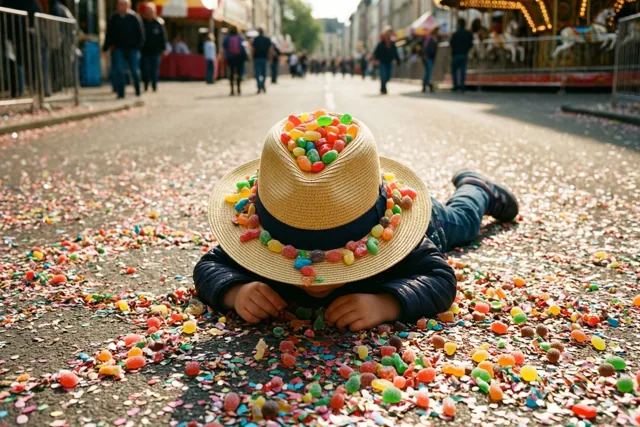 Zoet carnaval met een strohoed