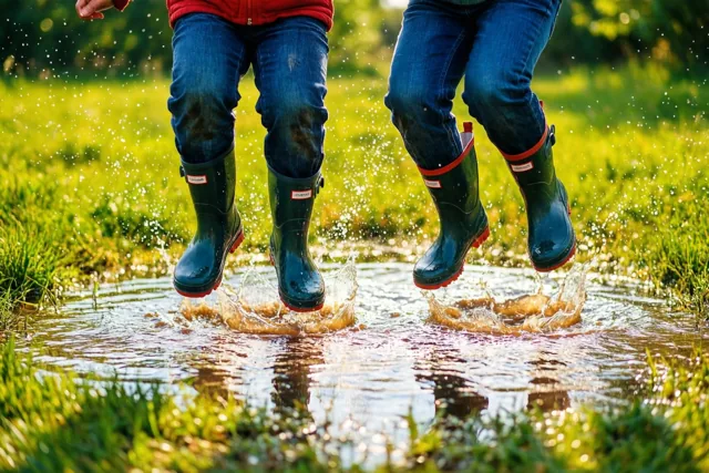 Samen springen, samen lachen