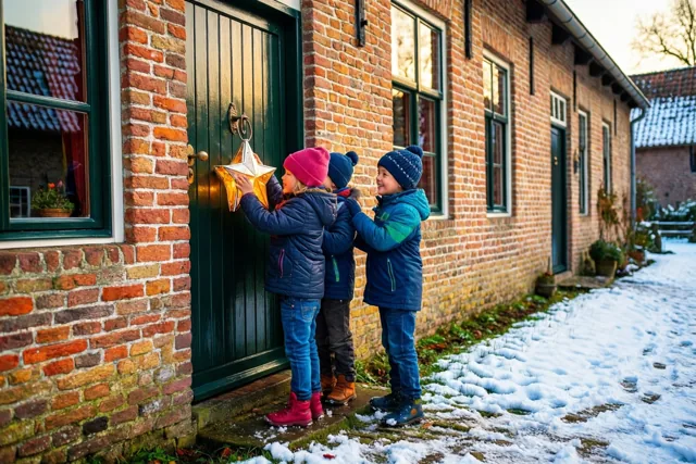 Drie bezoekers met een ster