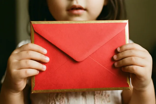 Kleine handjes vol nieuwjaarsgeluk