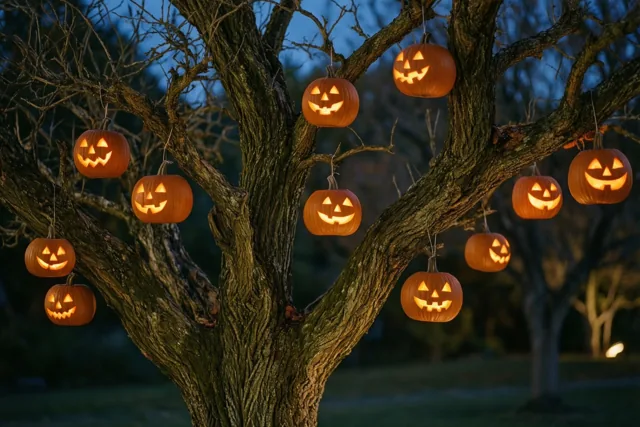Lichtjes tussen kale takken