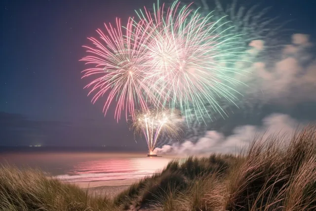 Kleurrijk nieuwjaar aan de kust