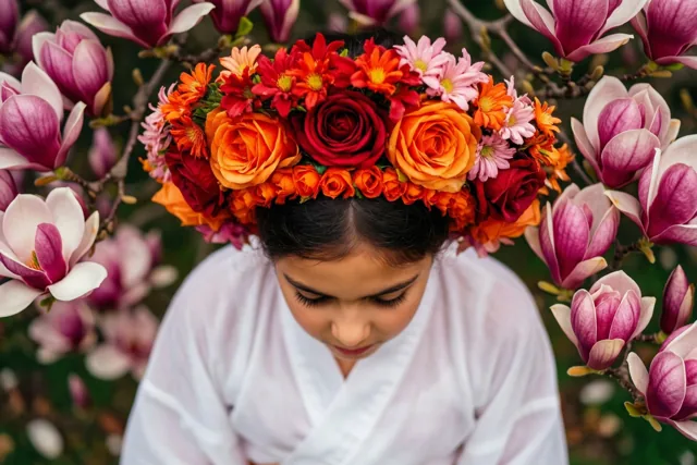 Kleurrijke bloemen voor je communie