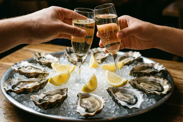 Klinken boven de oesters
