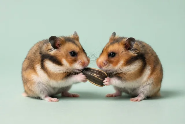 Knabbelen met mijn hamstermaatje