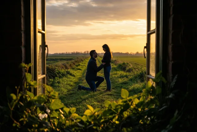 Jullie moment in gouden licht
